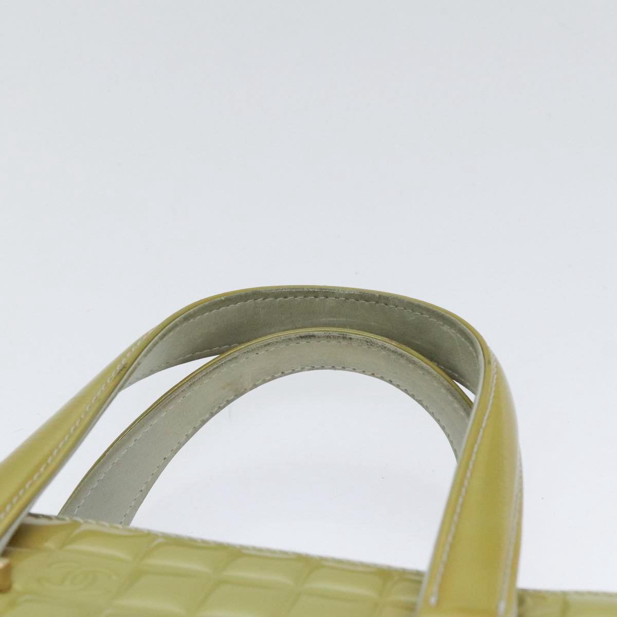 CHANEL Hand Bag Patent leather Yellow Gold CC bs17592