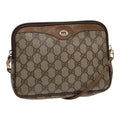GUCCI GG Supreme Shoulder Bag PVC Leather Beige Gold 97 02 068 bs17607