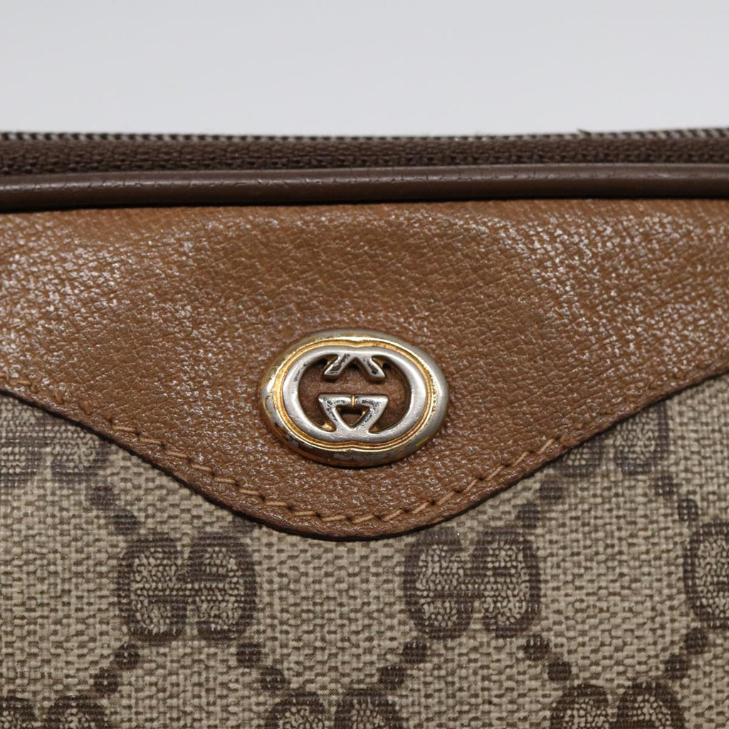 GUCCI GG Supreme Shoulder Bag PVC Leather Beige Gold 97 02 068 bs17607