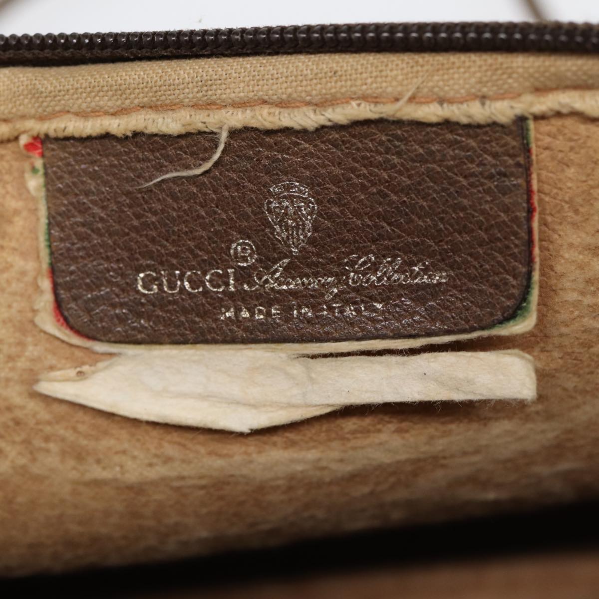 GUCCI GG Supreme Shoulder Bag PVC Leather Beige Gold 97 02 068 bs17607