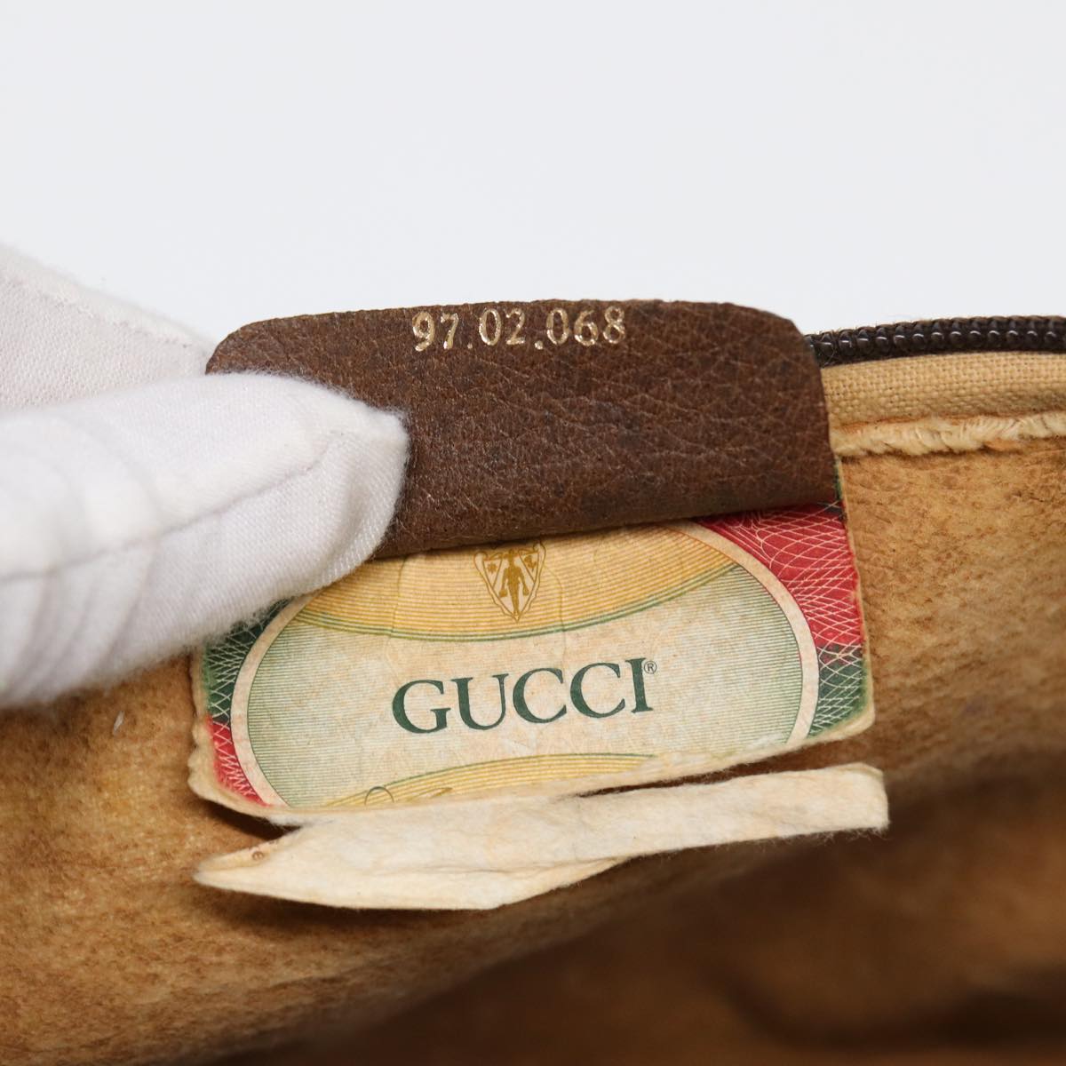 GUCCI GG Supreme Shoulder Bag PVC Leather Beige Gold 97 02 068 bs17607