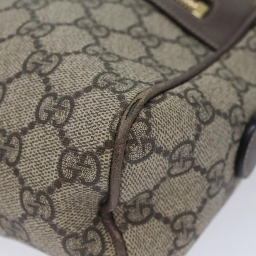 GUCCI GG Supreme Web Sherry Line Shoulder Bag PVC Beige Red 517080 bs17608