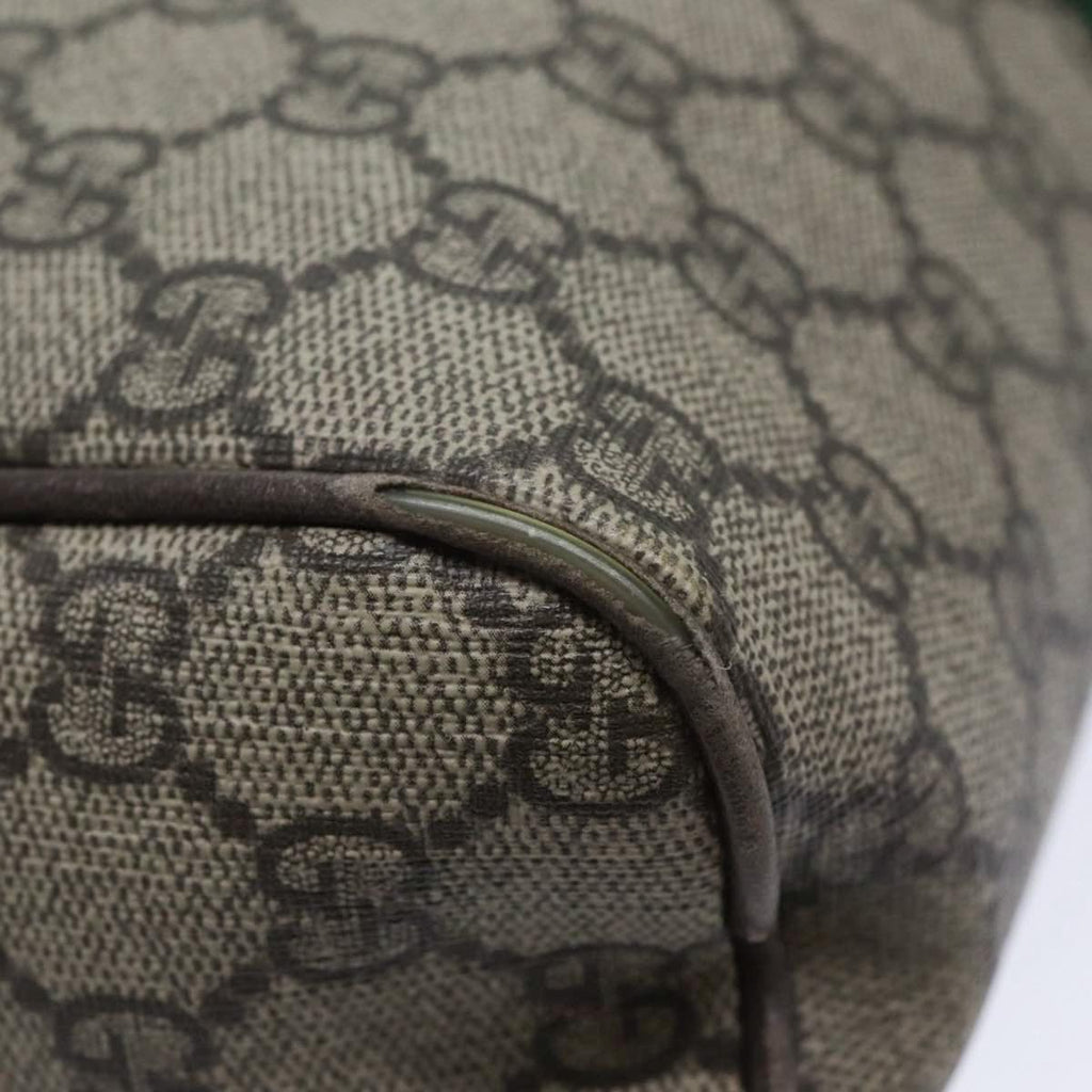 GUCCI GG Supreme Web Sherry Line Shoulder Bag PVC Beige Red 517080 bs17608