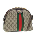 GUCCI GG Supreme Web Sherry Line Shoulder Bag PVC Beige 499621 bs17609
