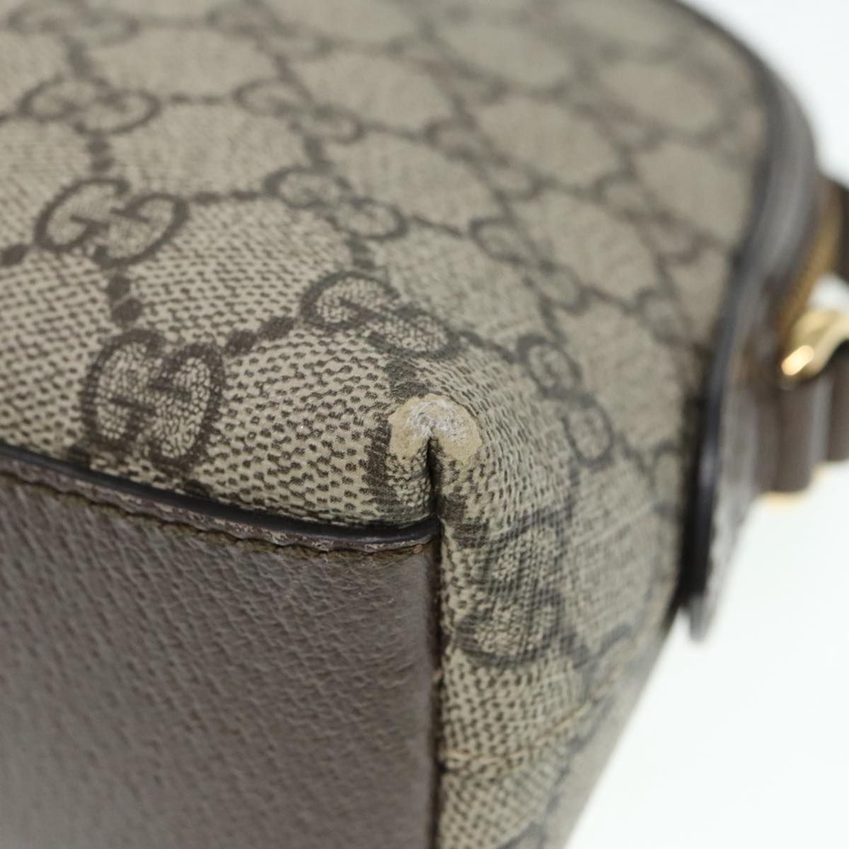 GUCCI GG Supreme Web Sherry Line Shoulder Bag PVC Beige 499621 bs17609