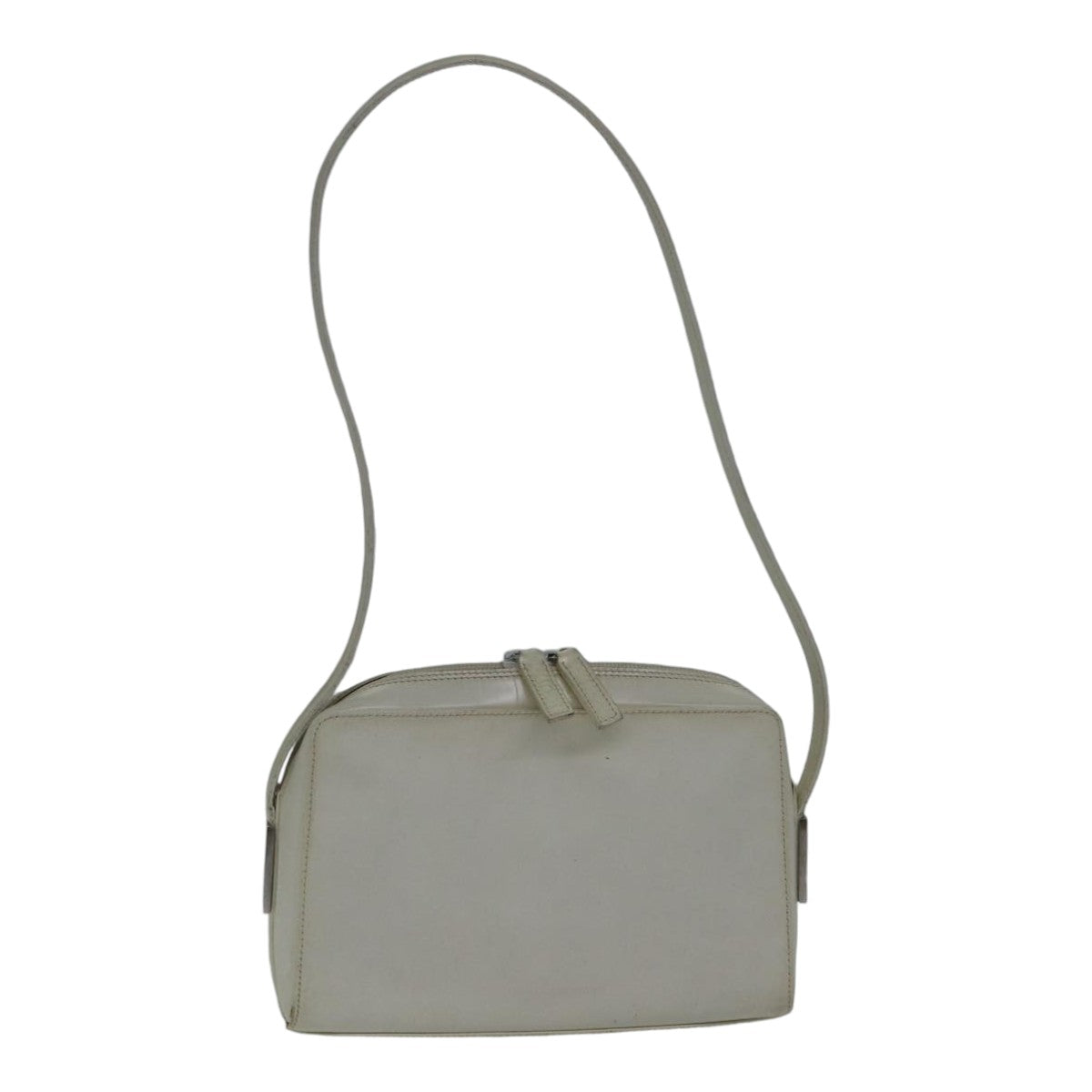 GUCCI Shoulder Bag Leather White Silver 007 1014 0274 bs17611