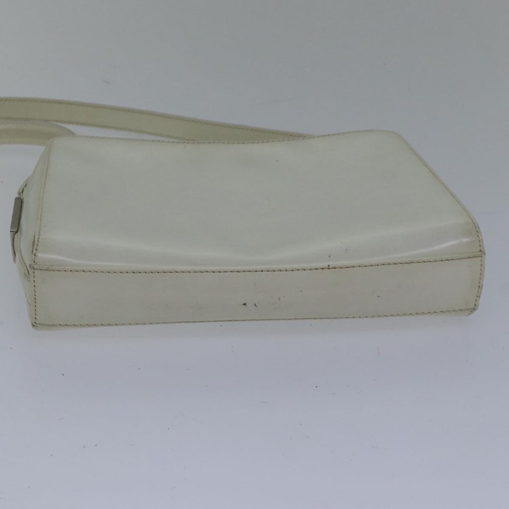 GUCCI Shoulder Bag Leather White Silver 007 1014 0274 bs17611