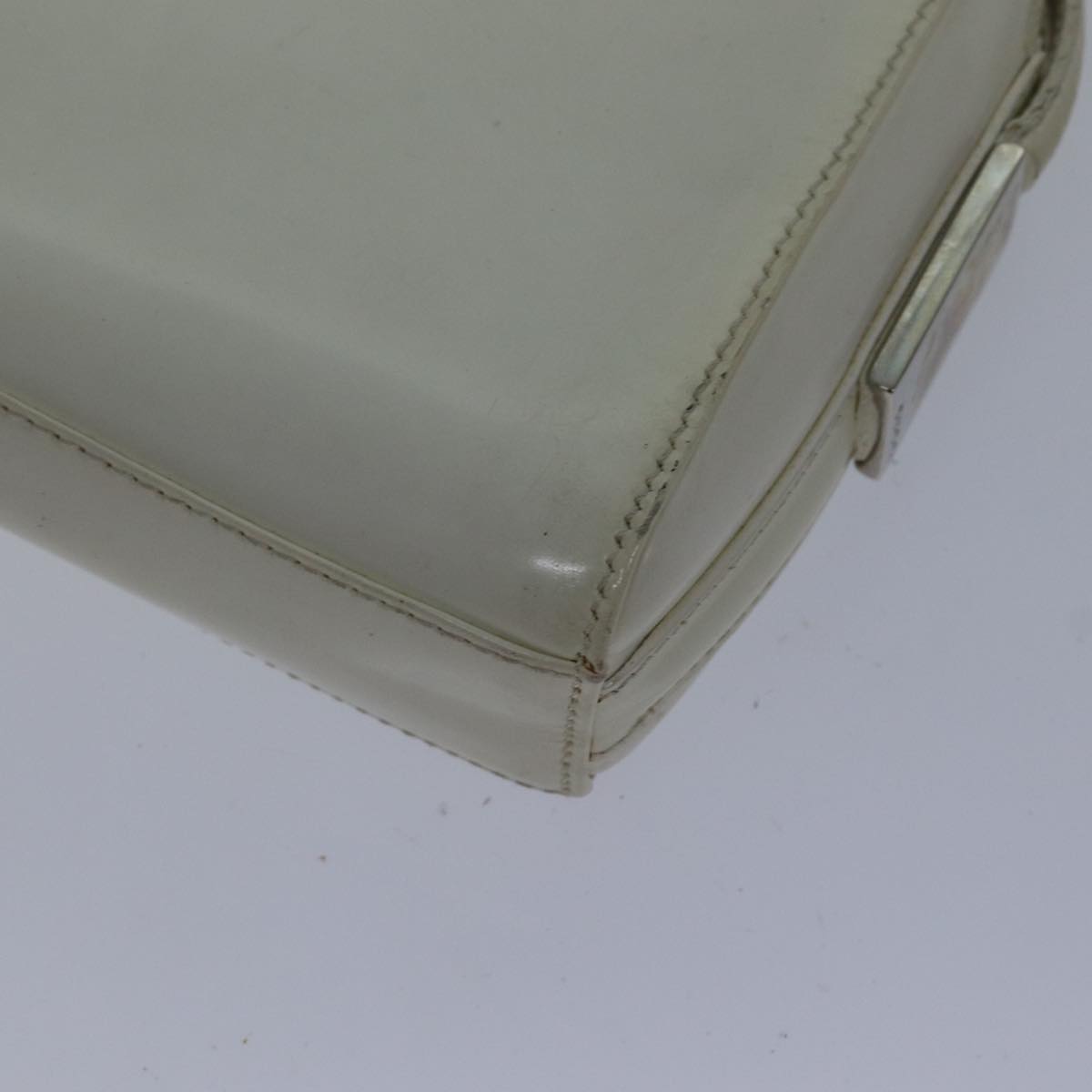GUCCI Shoulder Bag Leather White Silver 007 1014 0274 bs17611
