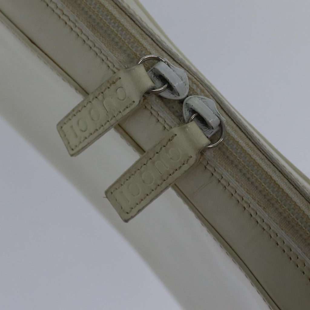 GUCCI Shoulder Bag Leather White Silver 007 1014 0274 bs17611