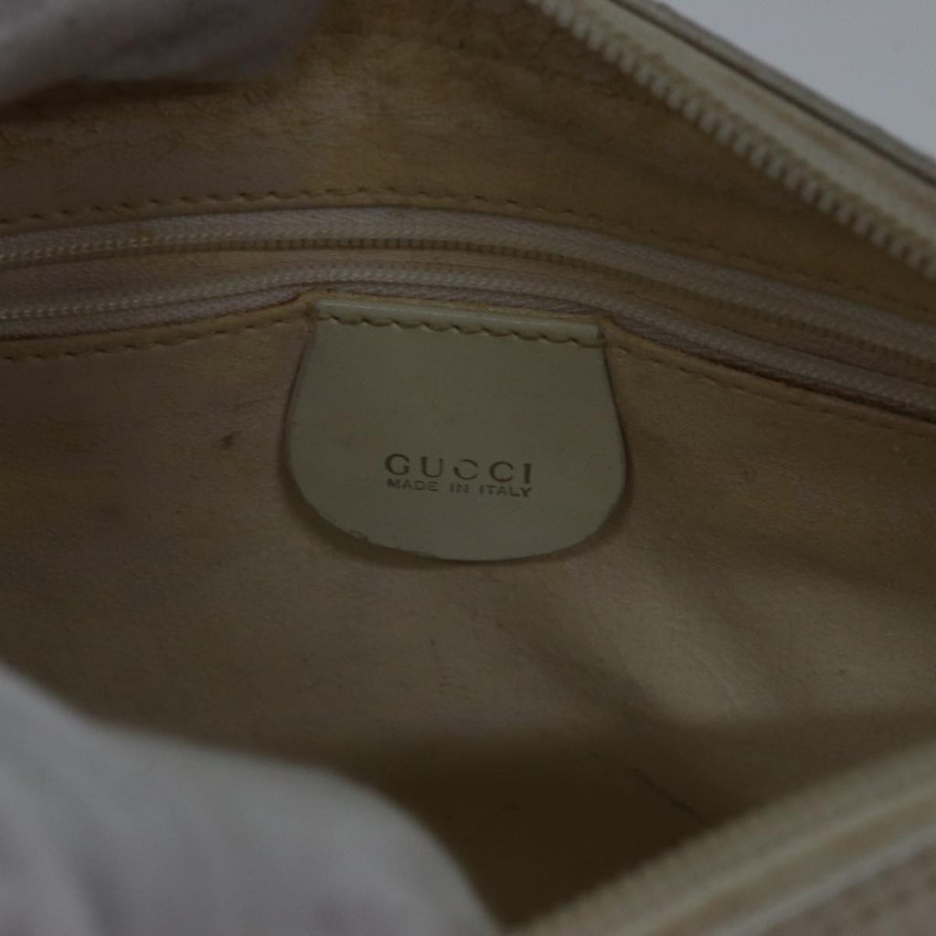 GUCCI Shoulder Bag Leather White Silver 007 1014 0274 bs17611