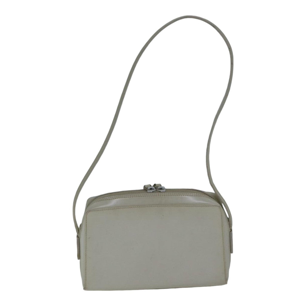 GUCCI Shoulder Bag Leather White Silver 007 1014 0274 bs17611