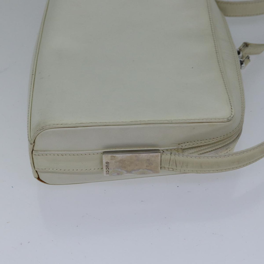 GUCCI Shoulder Bag Leather White Silver 007 1014 0274 bs17611