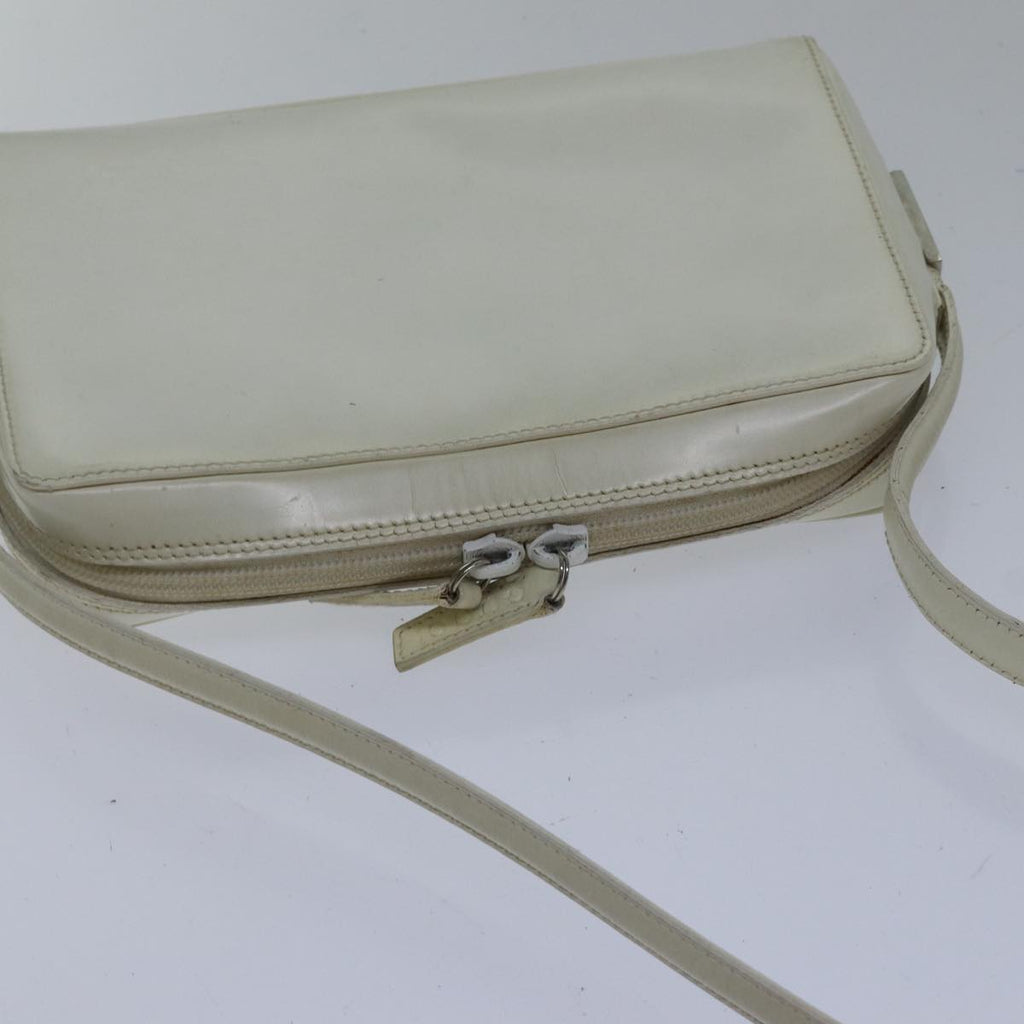 GUCCI Shoulder Bag Leather White Silver 007 1014 0274 bs17611