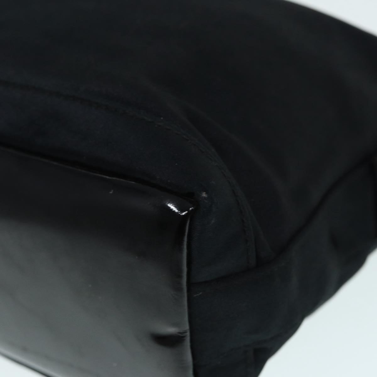 GUCCI Bamboo Hand Bag Canvas Silver Black bs17612