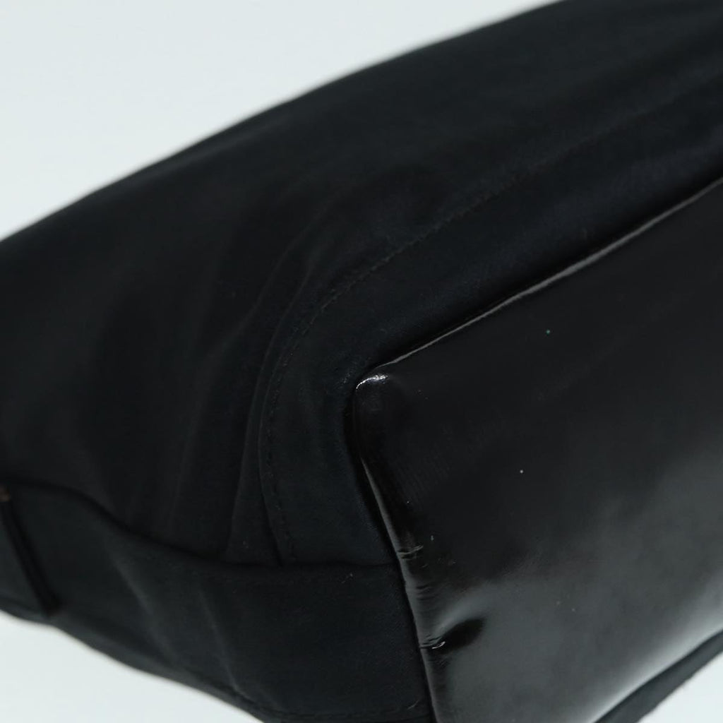 GUCCI Bamboo Hand Bag Canvas Silver Black bs17612