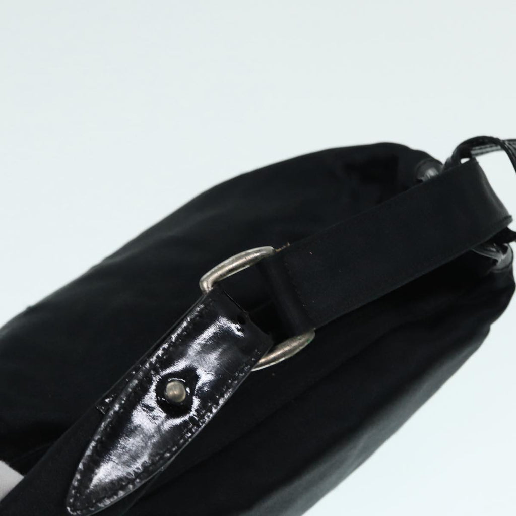 GUCCI Bamboo Hand Bag Canvas Silver Black bs17612