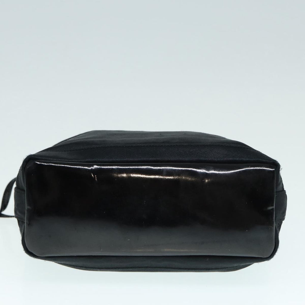 GUCCI Bamboo Hand Bag Canvas Silver Black bs17612