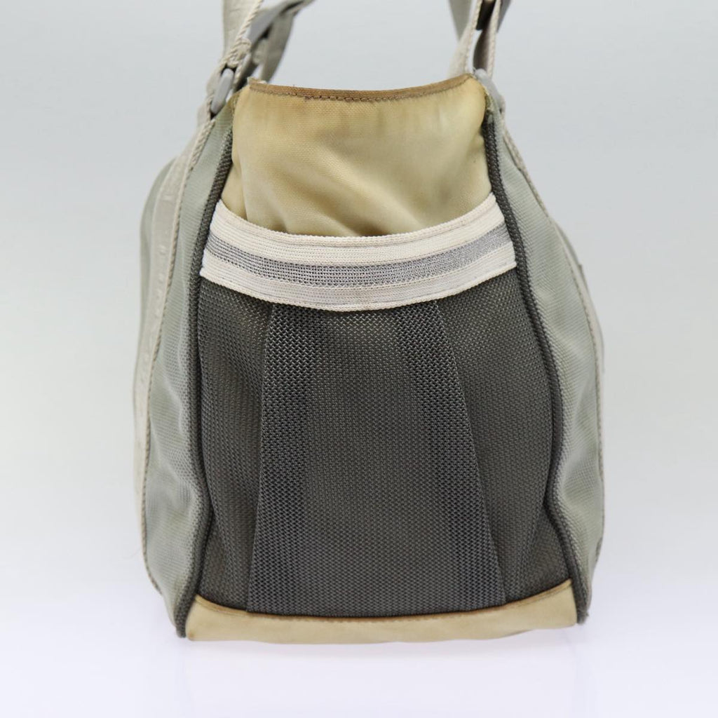 CHANEL Sports Tote Bag Nylon Gray Silver CC bs17659