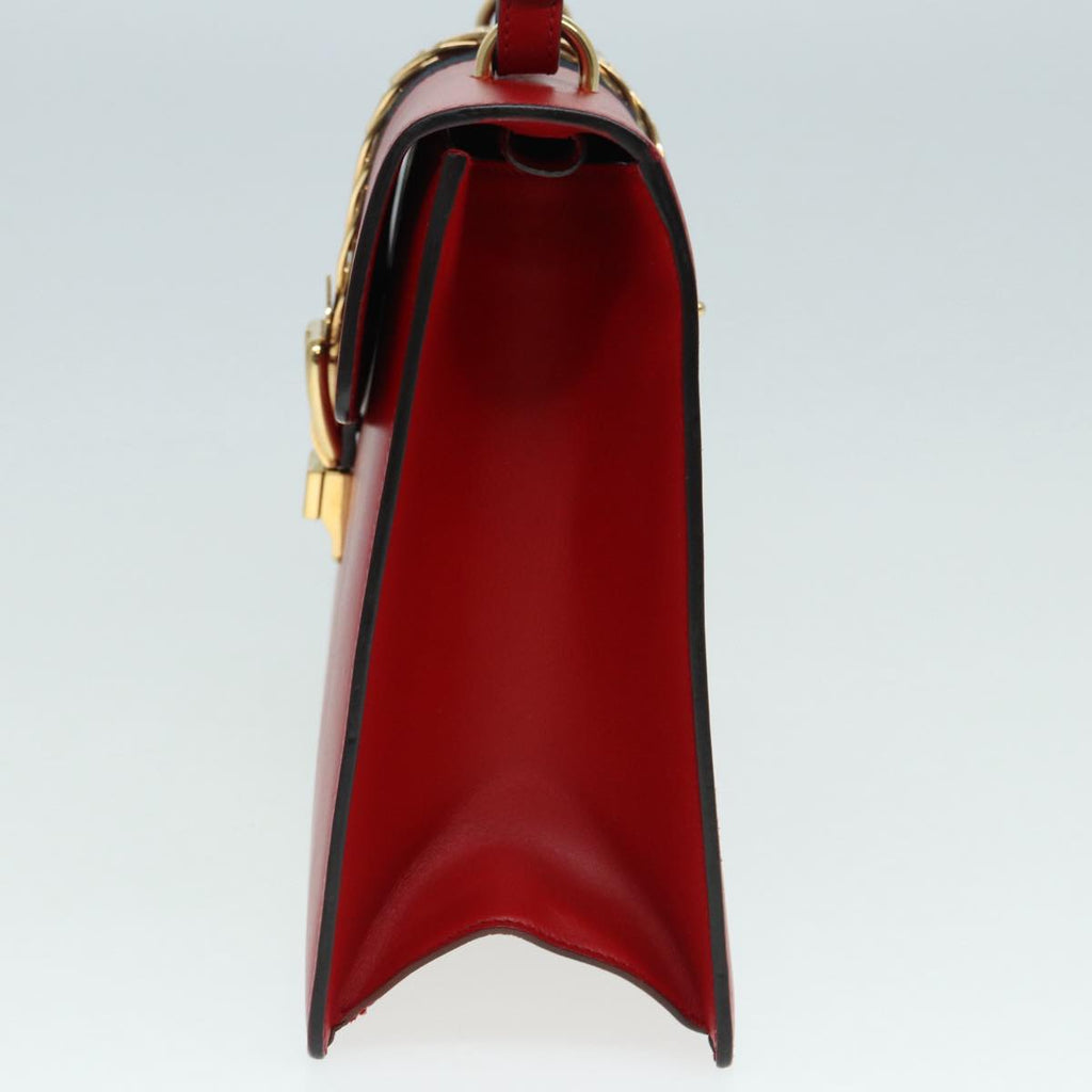 GUCCI Silvi Sherry Line Hand Bag Leather 2way Navy Gold Red 431665 bs17661
