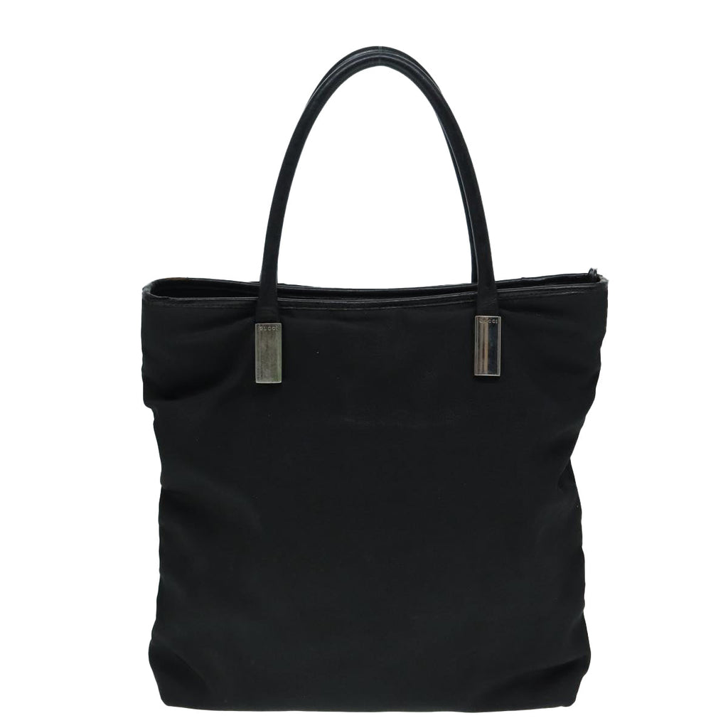 GUCCI Hand Bag Nylon Black Silver 002 2123 0458 bs17662