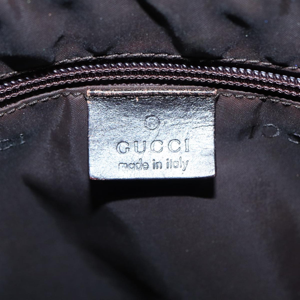GUCCI Shoulder Bag Canvas Khaki Silver 019 0304 200047 bs17688