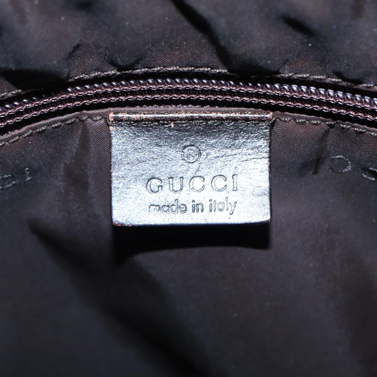 GUCCI Shoulder Bag Canvas Khaki Silver 019 0304 200047 bs17688