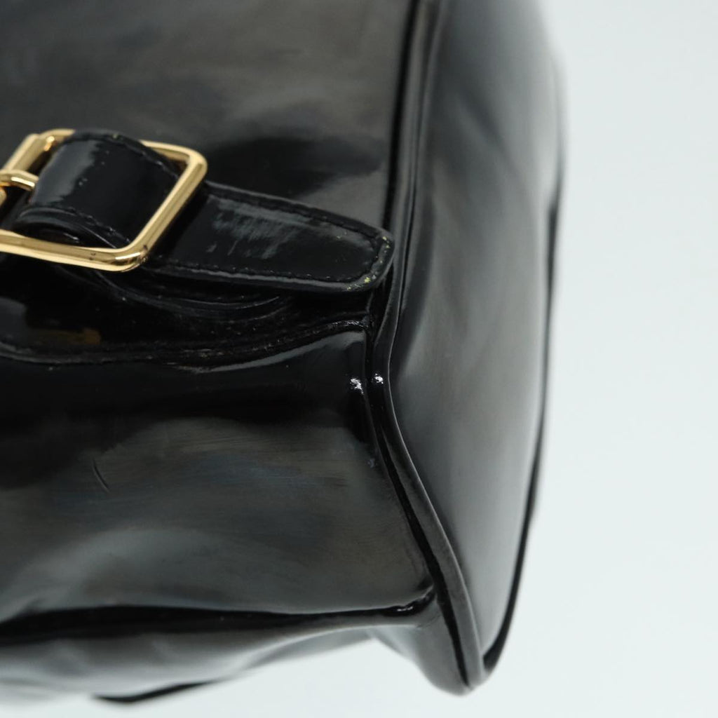 GUCCI Bamboo Backpack Enamel Black Gold 003 3444 0030 bs17710