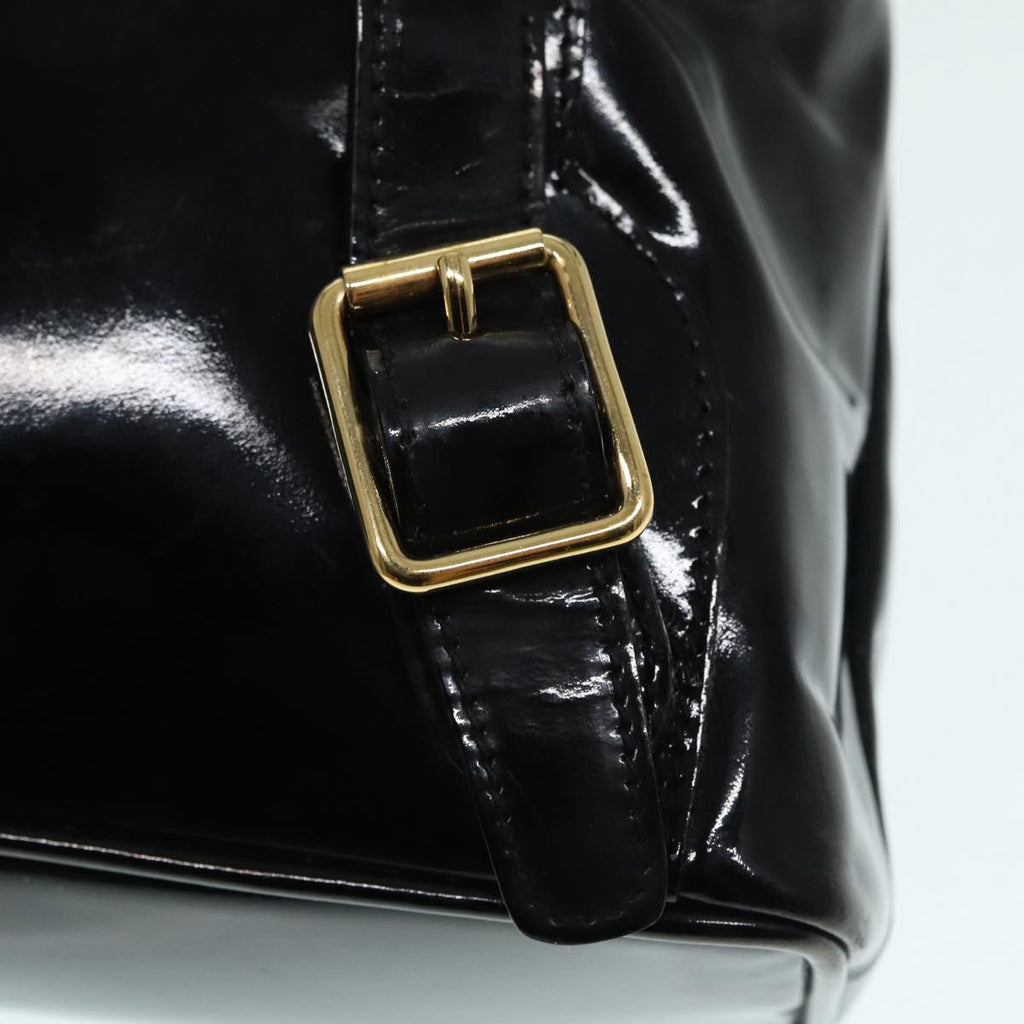 GUCCI Bamboo Backpack Enamel Black Gold 003 3444 0030 bs17710