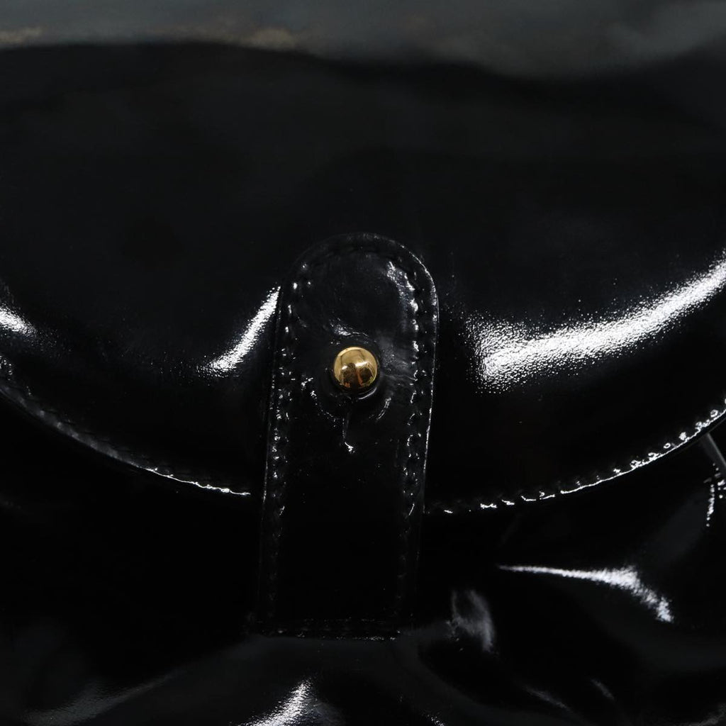 GUCCI Bamboo Backpack Enamel Black Gold 003 3444 0030 bs17710