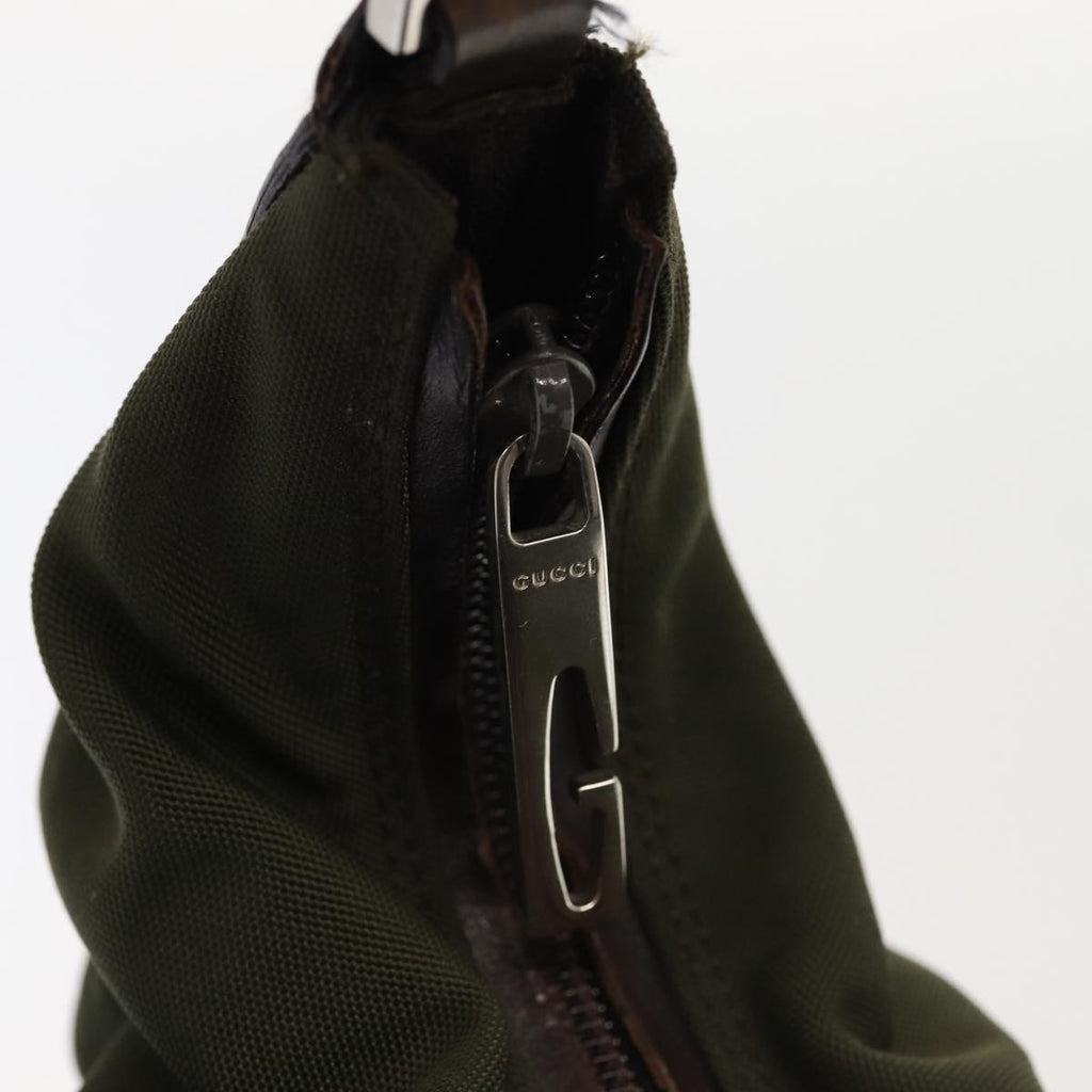 GUCCI Shoulder Bag Nylon Green Silver bs17713