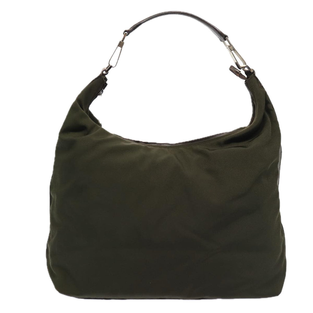 GUCCI Shoulder Bag Nylon Green Silver bs17713
