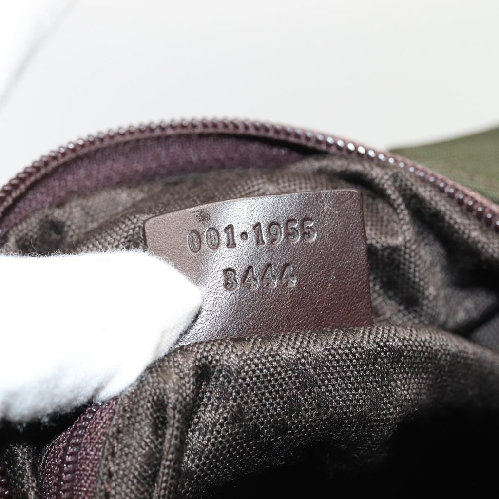 GUCCI Shoulder Bag Nylon Green Silver bs17713