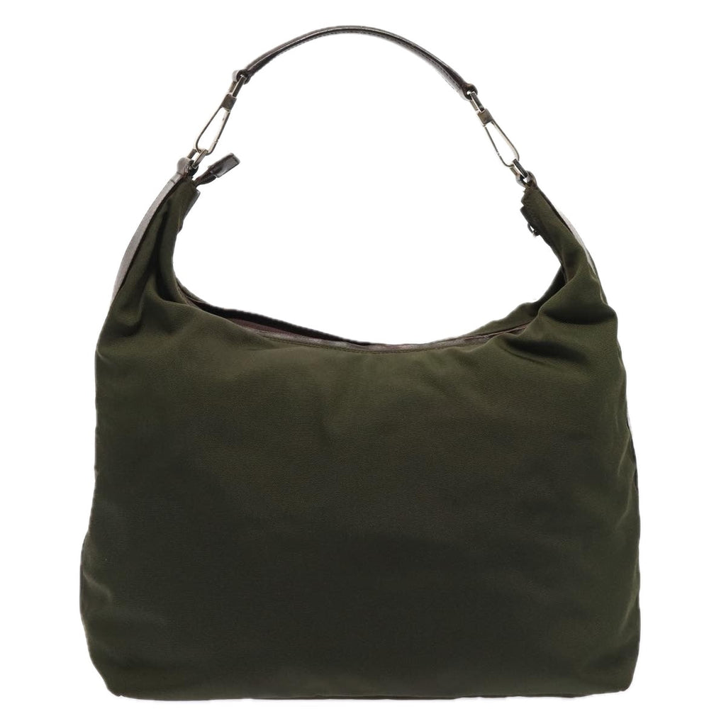 GUCCI Shoulder Bag Nylon Green Silver bs17713