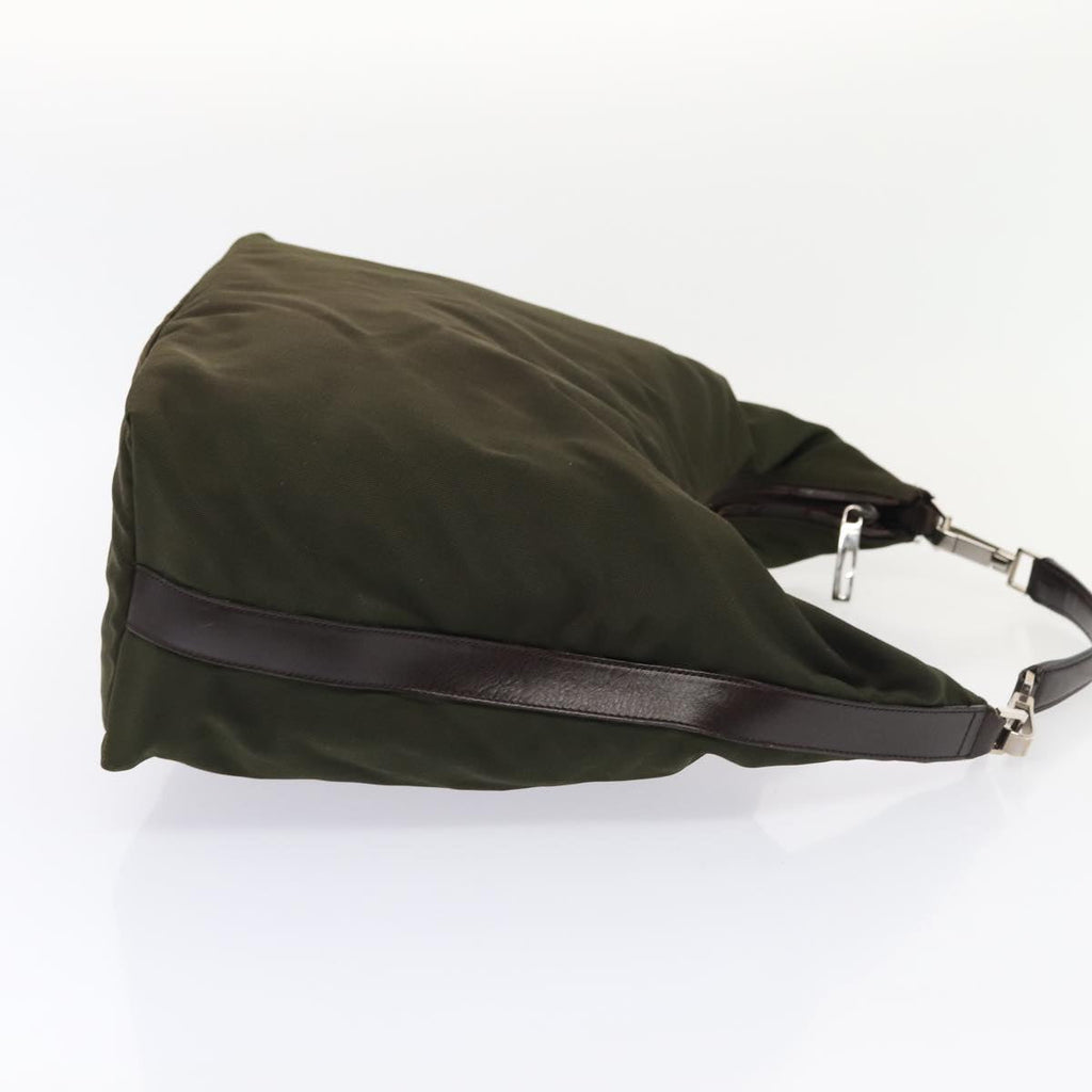 GUCCI Shoulder Bag Nylon Green Silver bs17713