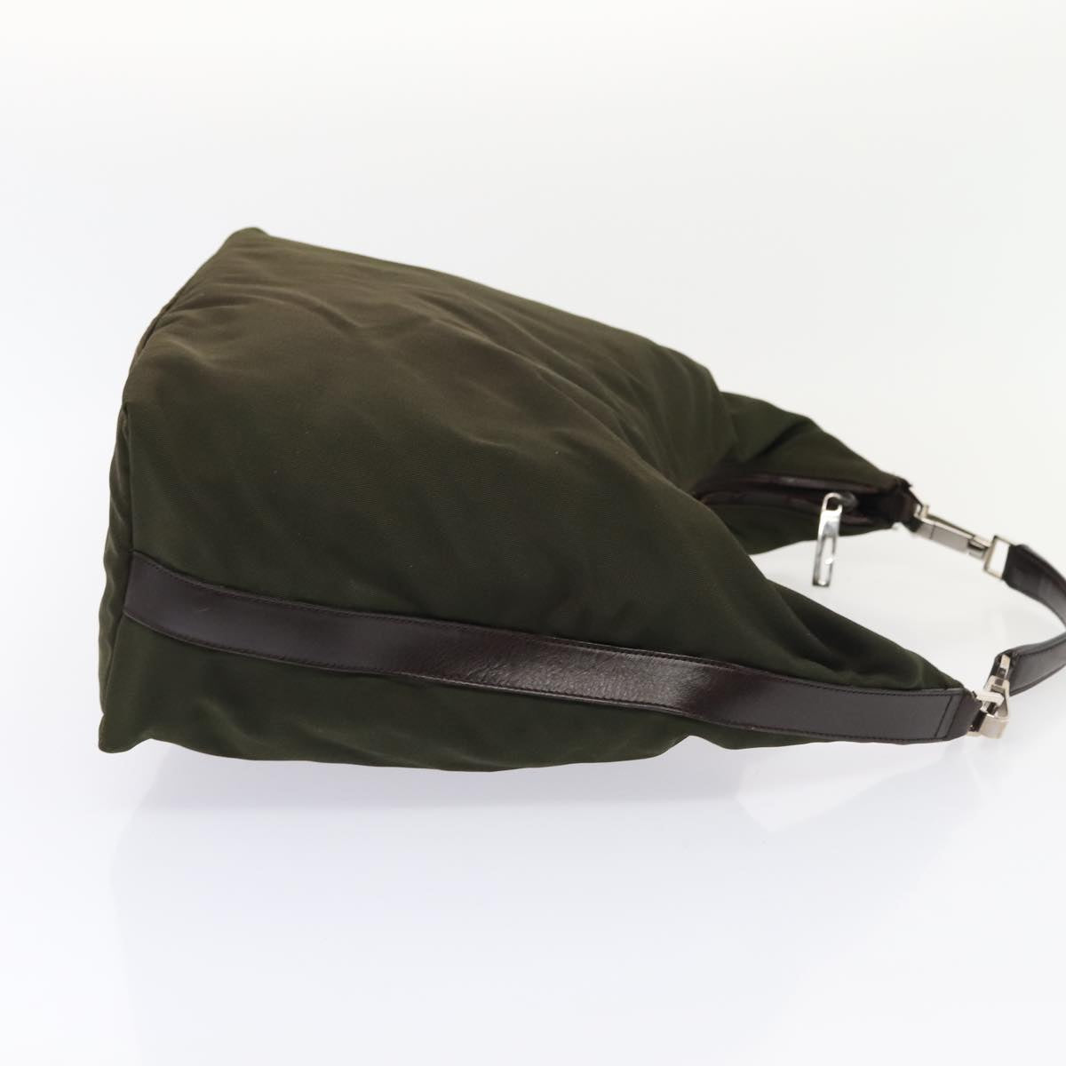 GUCCI Shoulder Bag Nylon Green Silver bs17713