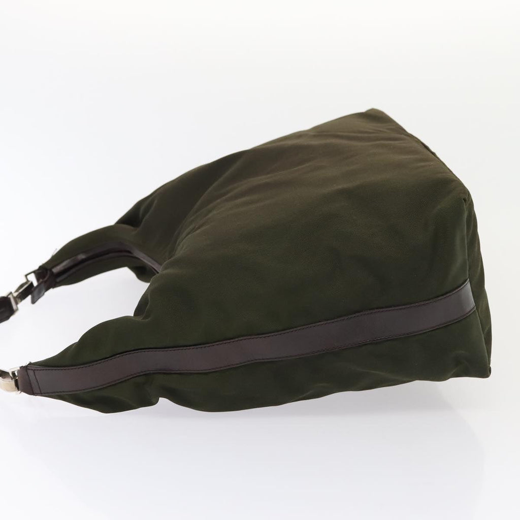 GUCCI Shoulder Bag Nylon Green Silver bs17713