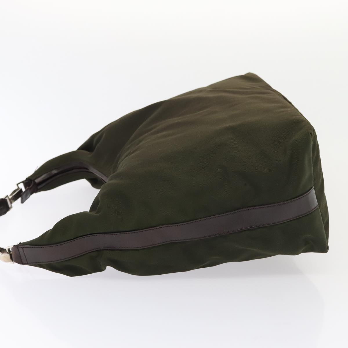 GUCCI Shoulder Bag Nylon Green Silver bs17713