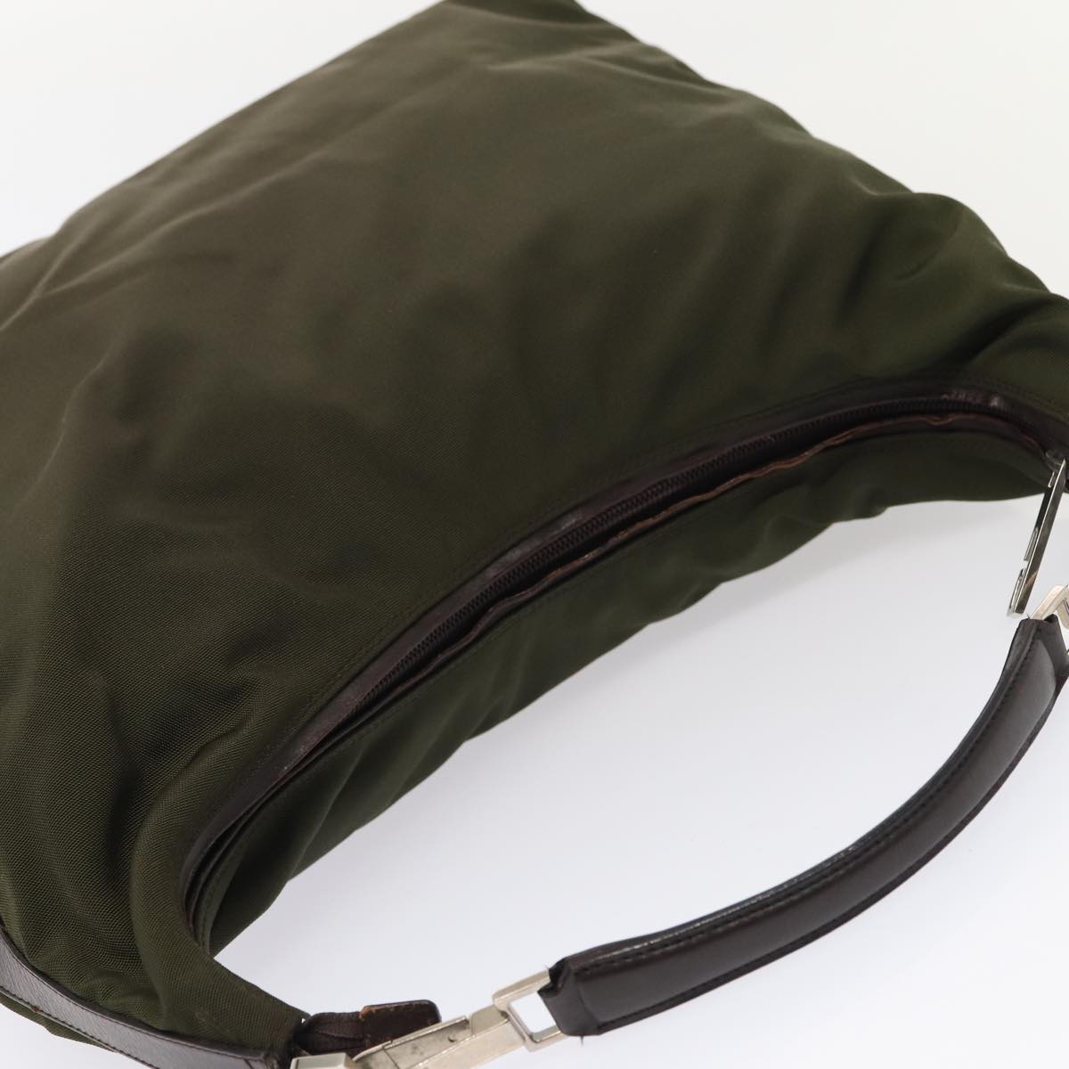 GUCCI Shoulder Bag Nylon Green Silver bs17713