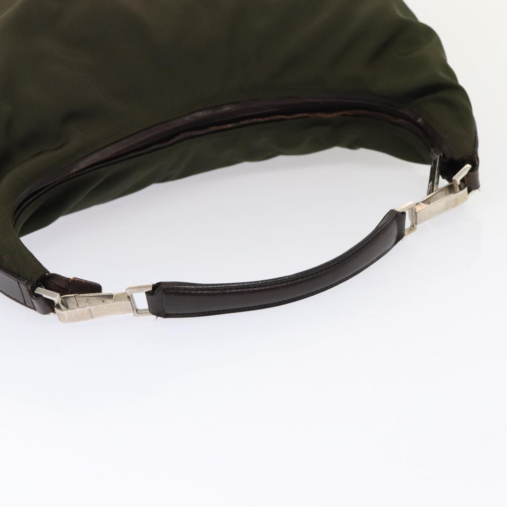 GUCCI Shoulder Bag Nylon Green Silver bs17713