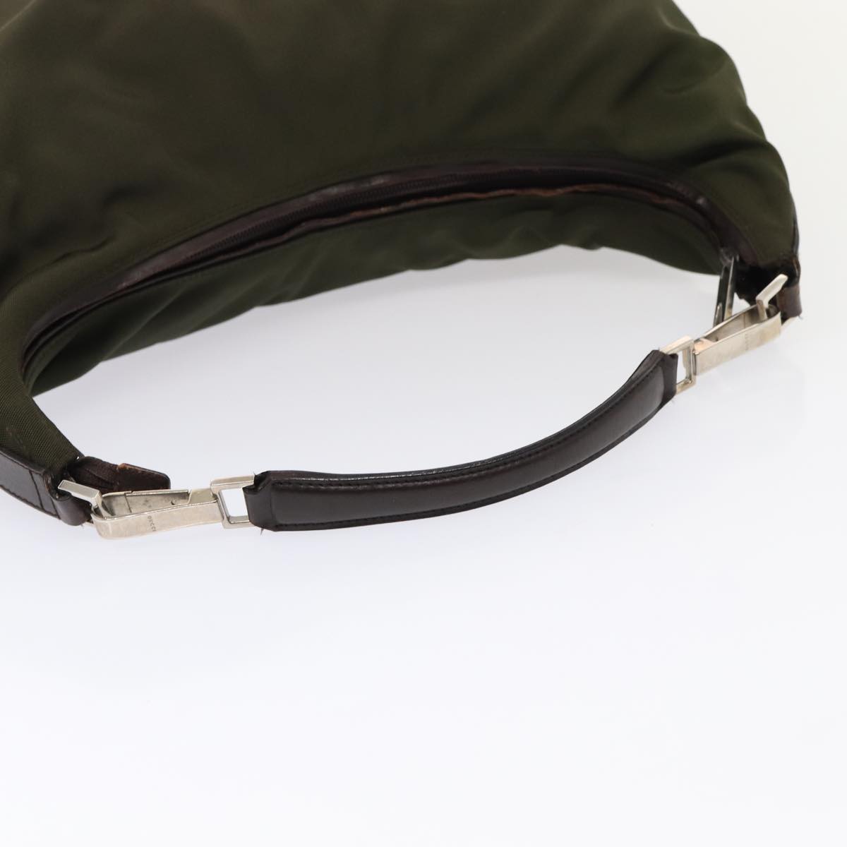 GUCCI Shoulder Bag Nylon Green Silver bs17713