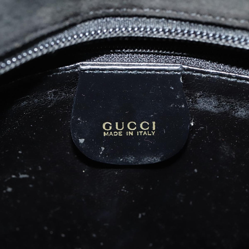 GUCCI Shoulder Bag Suede Black Gold 000 2855 0550 0 bs17714