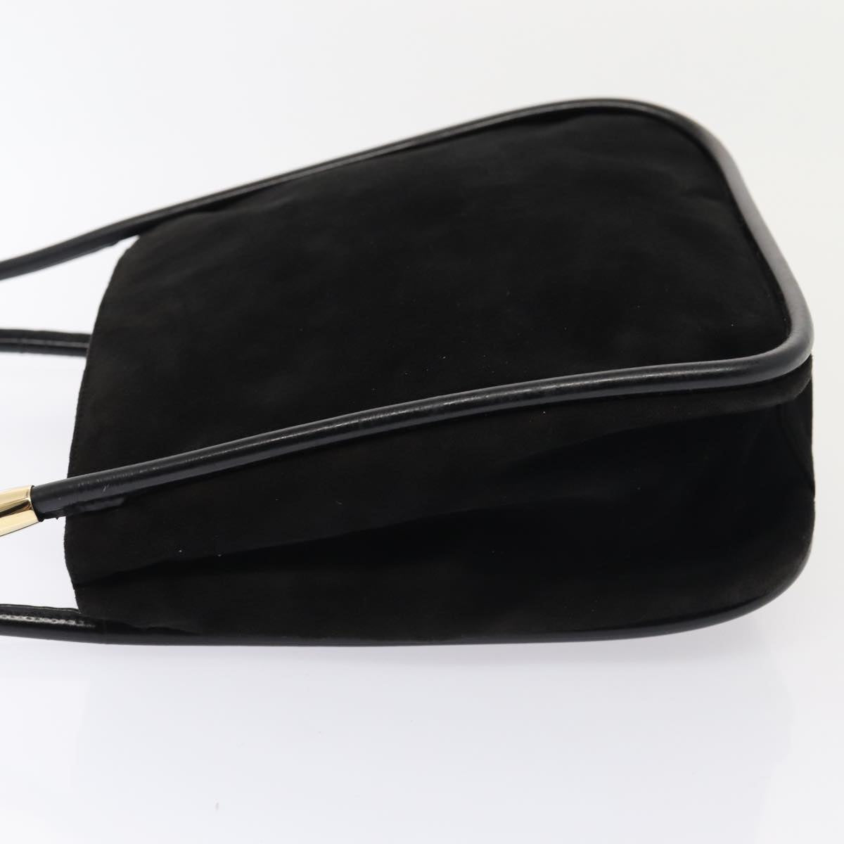 GUCCI Shoulder Bag Suede Black Gold 000 2855 0550 0 bs17714