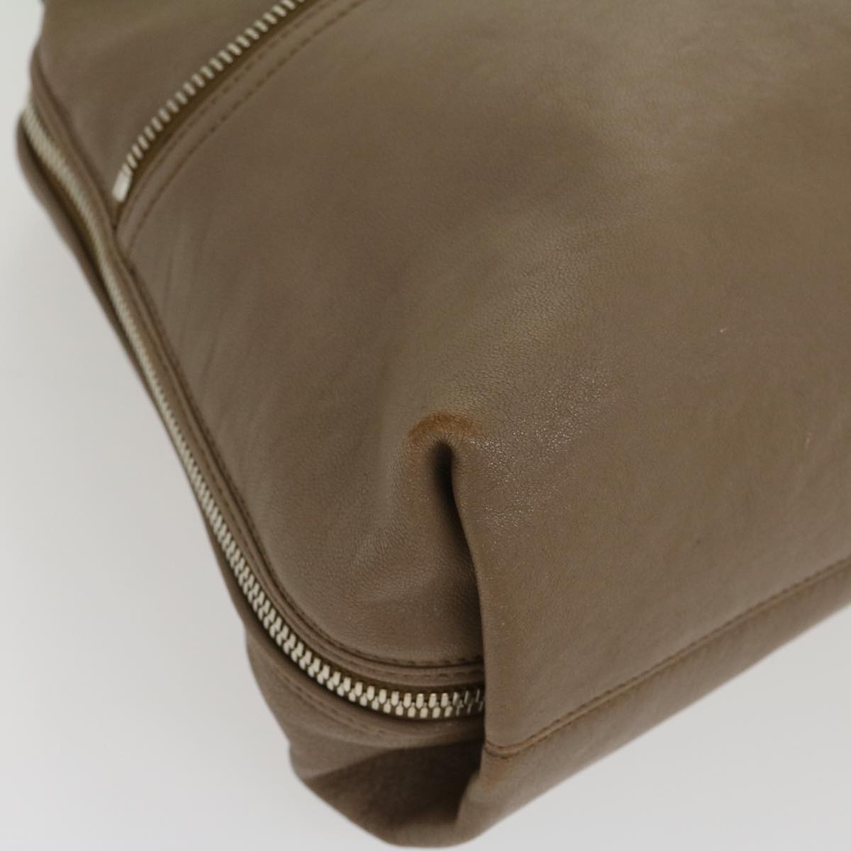 FENDI Tote Bag Leather Gray bs1776