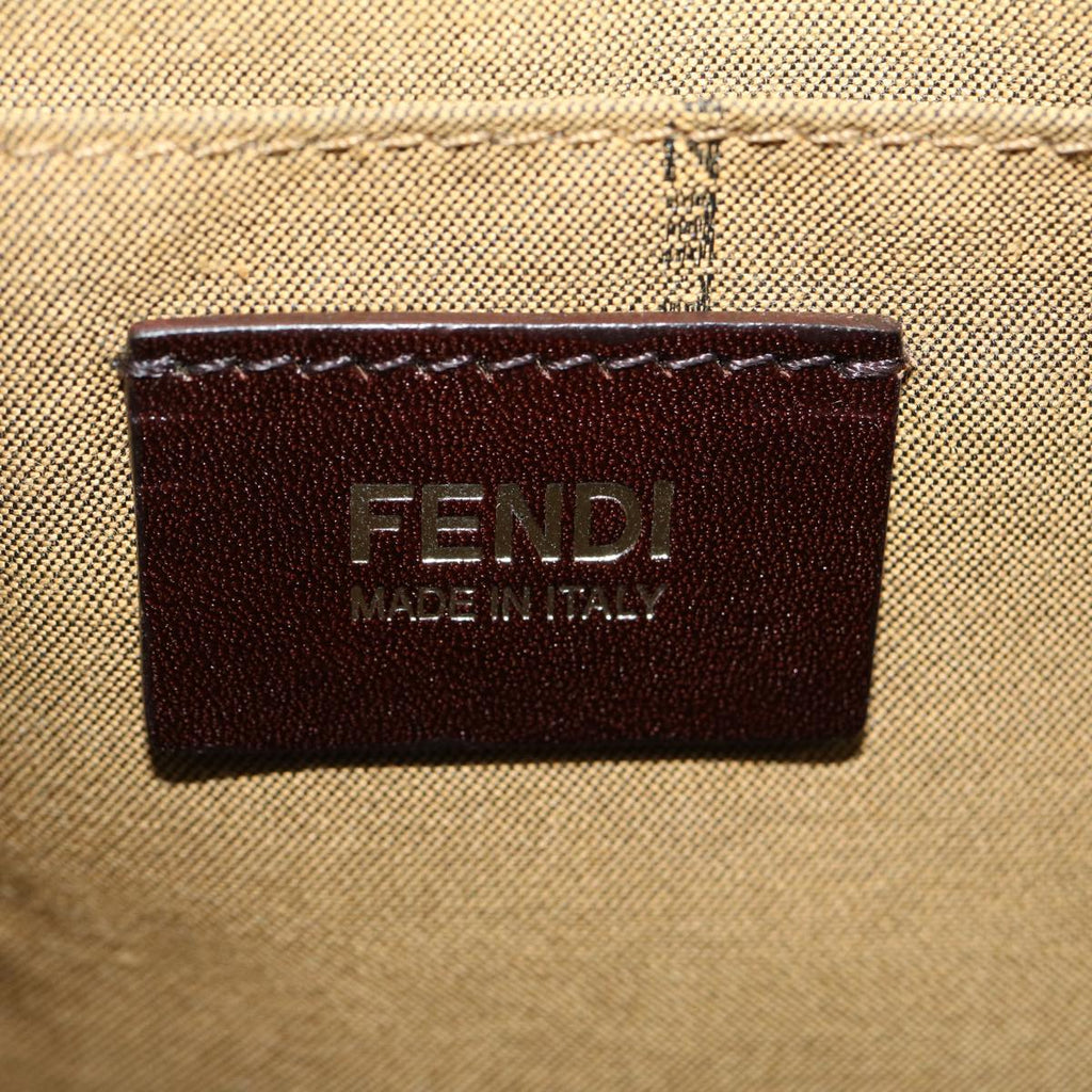 FENDI Tote Bag Leather Gray bs1776