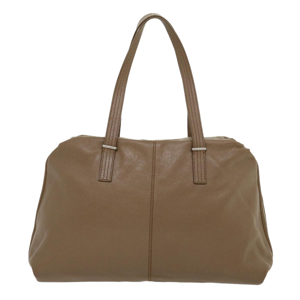 FENDI Tote Bag Leather Gray bs1776