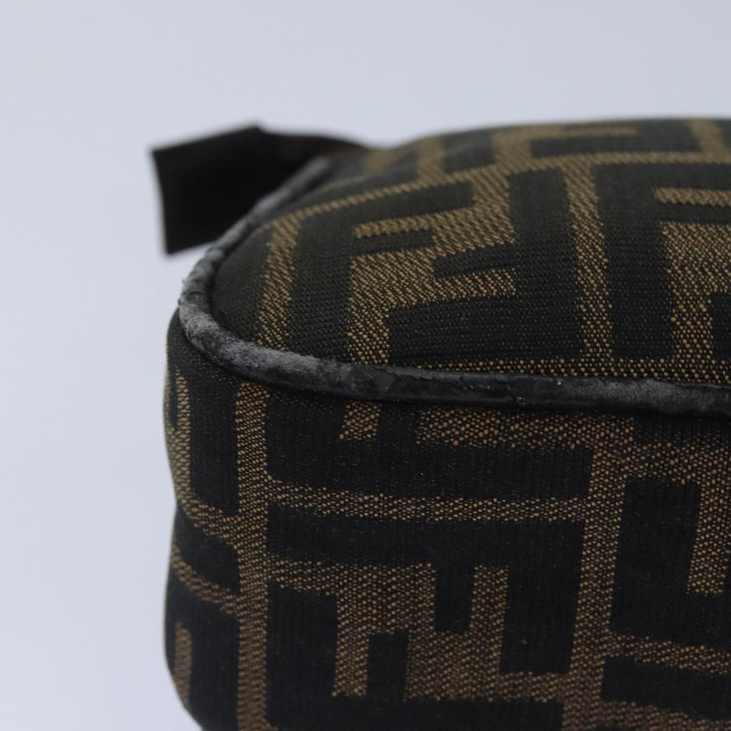 FENDI Zucca Canvas Pouch Brown Black Silver bs17760
