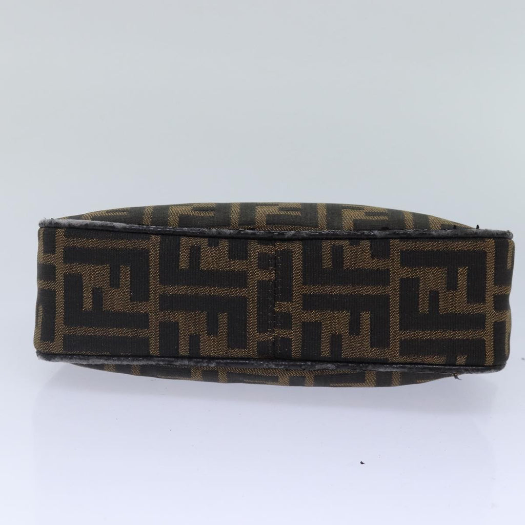 FENDI Zucca Canvas Pouch Brown Black Silver bs17760