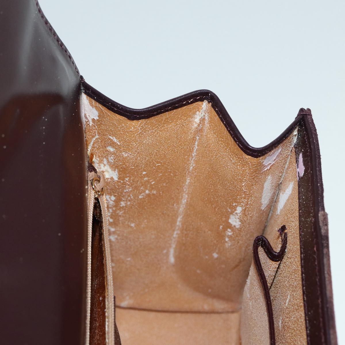 GUCCI Hand Bag Suede 2way Gold Brown bs17780