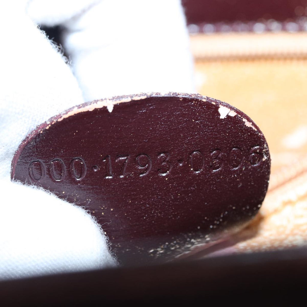 GUCCI Hand Bag Suede 2way Gold Brown bs17780