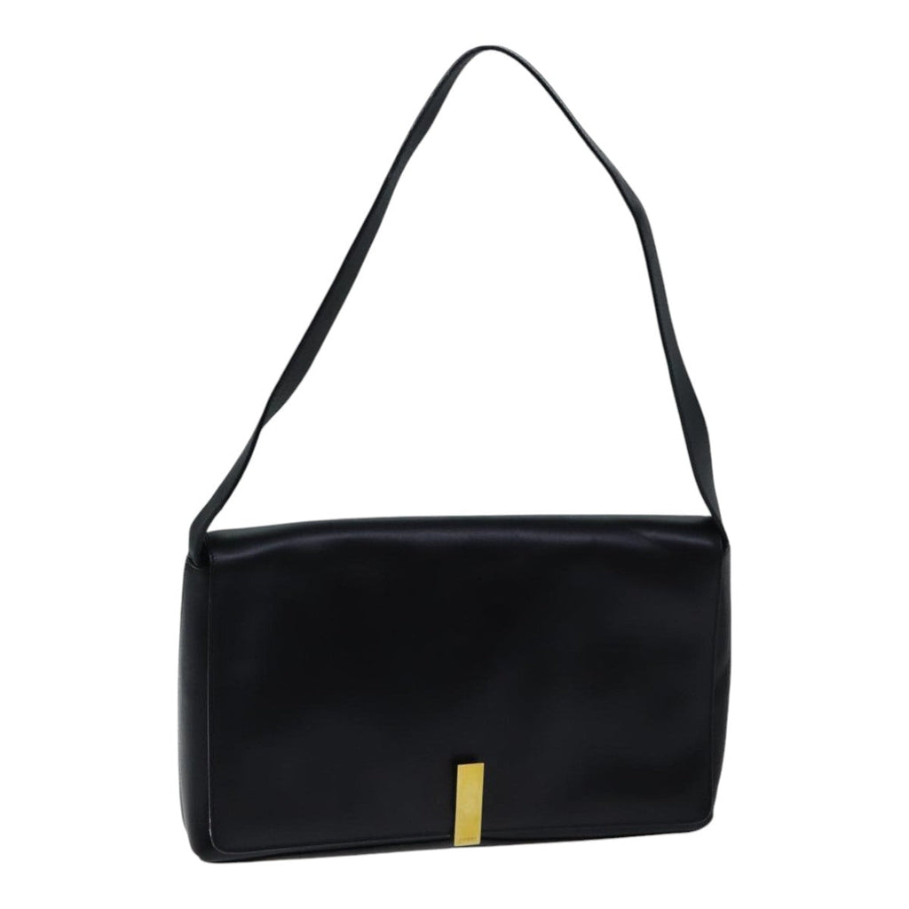 GUCCI Shoulder Bag Leather Black bs17796